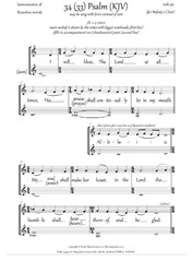 34/33 psalm (text KJV 1611, Dm, 2-4vx, any choir) - EN