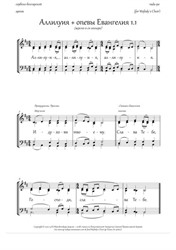 Alleluia and the Gospel singing (1.1, Hm, m.quartet) - RU