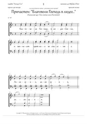 Communion Hymns (pdb 'Gospodi Sil', male.ch, Dm, 2-4vx) - RU